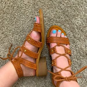 Lace up sandals
